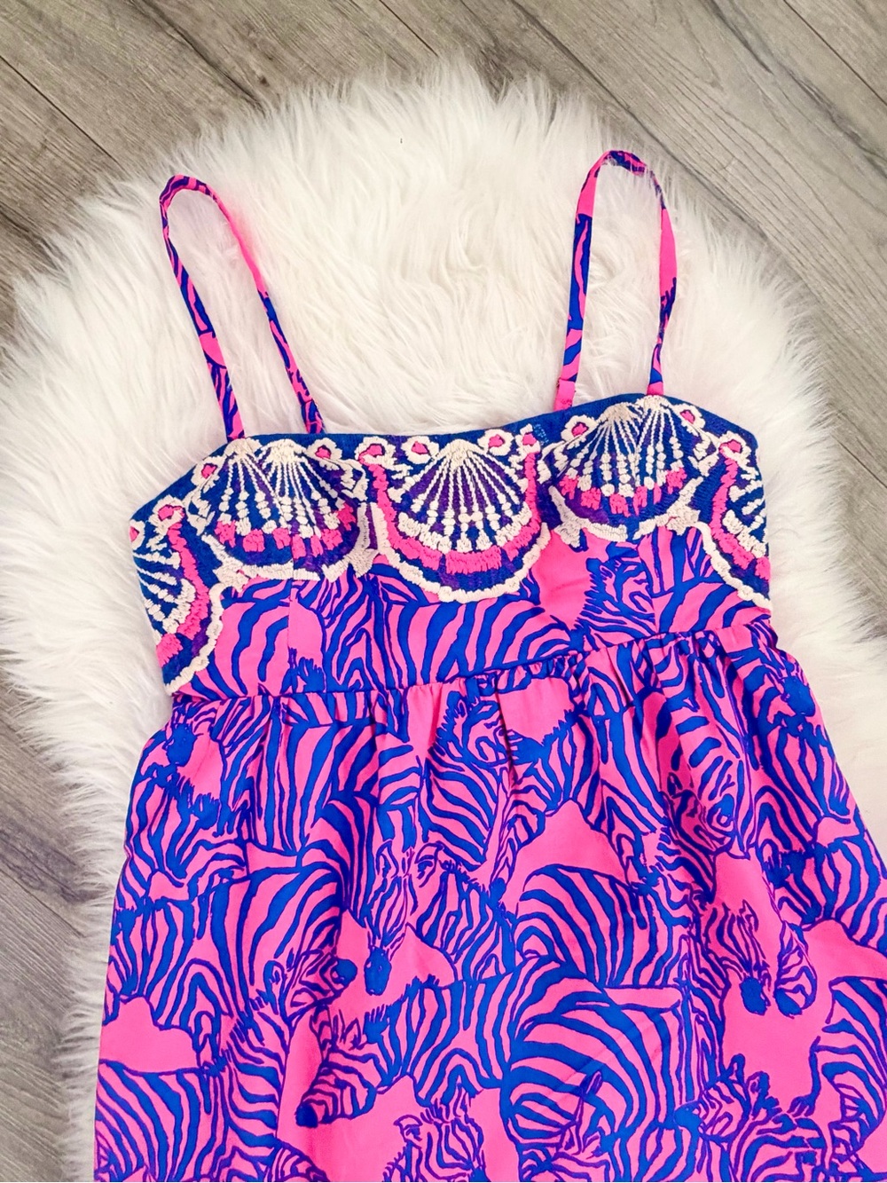 NWOT Lilly Pulitzer Hot Pink and Blue Printed Dress - Picture 10 of 10
